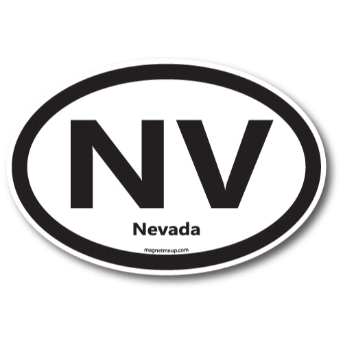 NV Nevada Car Magnet 4x6" US State Oval Refrigerator Locker SUV Heavy Duty Waterproof… …