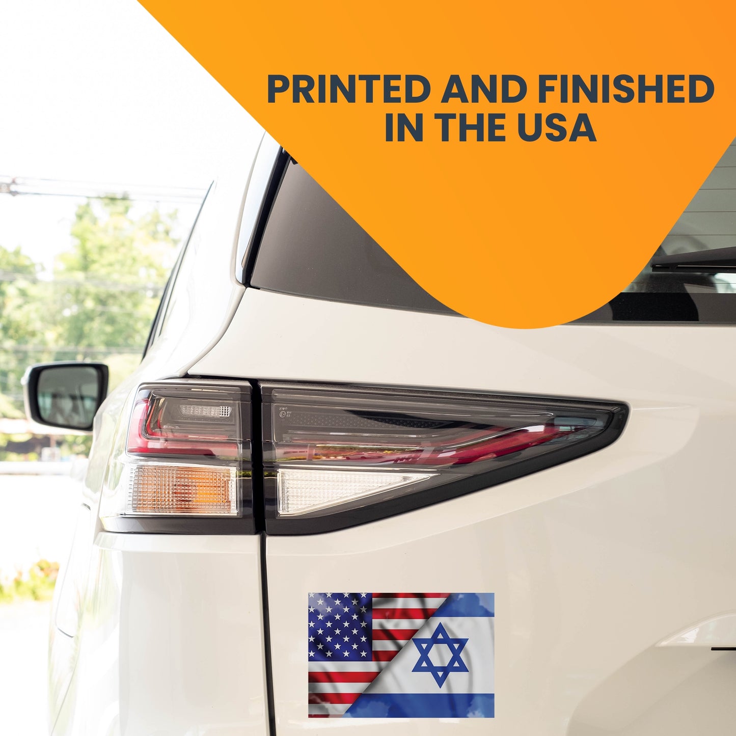 Magnet Me Up American and Israeli Flag Magnet Decal, 4x6 Inches, Blue and White, Heavy Duty Automotive Magnet for Car Truck SUV, Support Israel