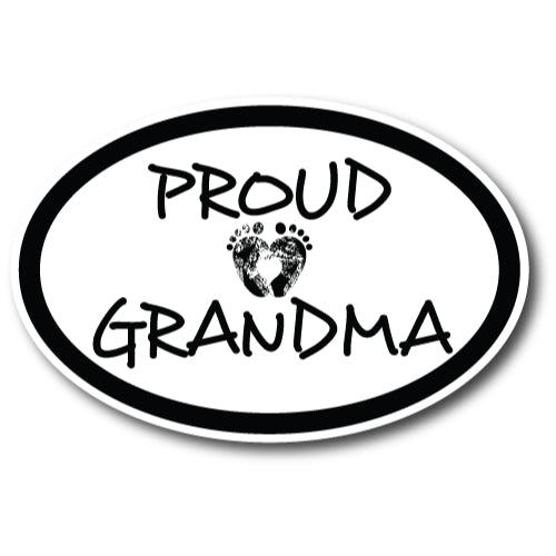 Proud Grandma Oval Car Magnet 4x6" Decal Heavy Duty Waterproof …