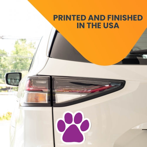 Blank Purple Pawprint Car Magnet By Magnet Me Up 5" Paw Print Auto Truck Decal Magnet …