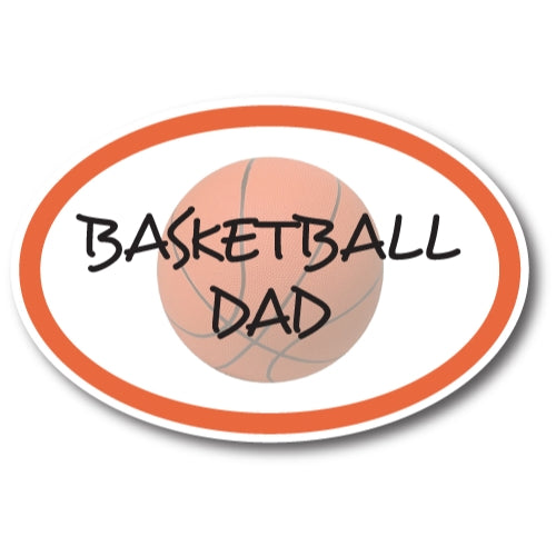 Basketball Dad Car Magnet Decal 4 x 6 Oval Heavy Duty for Car Truck SUV Waterproof …