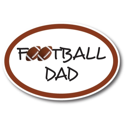 Football Dad Car Magnet Decal 4 x 6 Oval Heavy Duty for Car Truck SUV Waterproof …