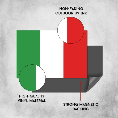 Italian Italy Flag Car Magnet Decal 4 x 6 Heavy Duty for Car Truck SUV …