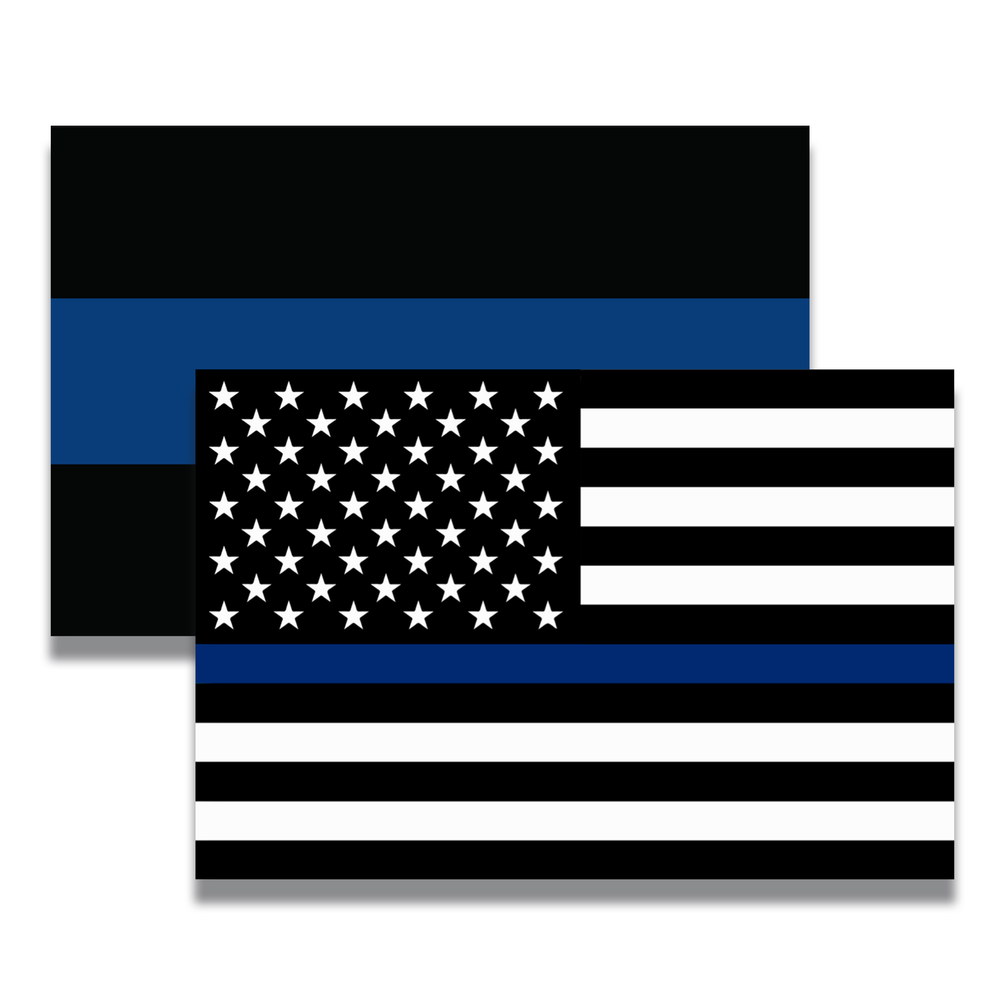 Thin Blue Line and Thin Blue Line American Flag Magnet Decal 4x6 - Heavy Duty for Car Truck SUV - 2 Pack - In Support of Police and Law Enforcement Officers …