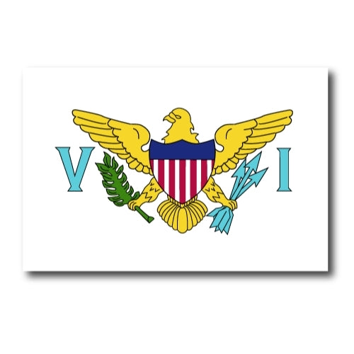 US Virgin Islands Flag Car Magnet Decal - 4 x 6 Heavy Duty for Car Truck SUV …