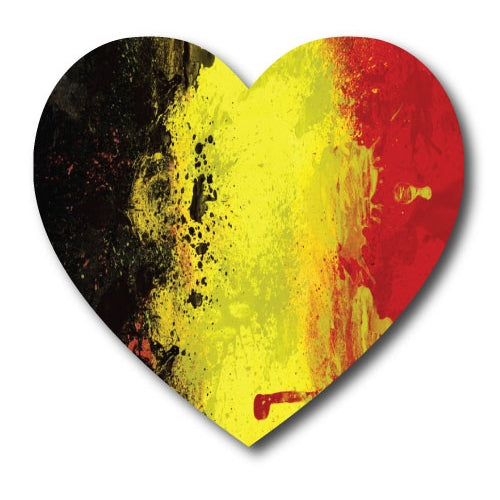 Belgium Belgian Brussels Flag Heart Magnet, 5", Heavy Duty Magnet for Car, Truck or SUV …