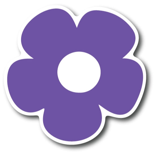 Purple Flower Car Magnet 5" Decal - Heavy Duty for Car Truck SUV