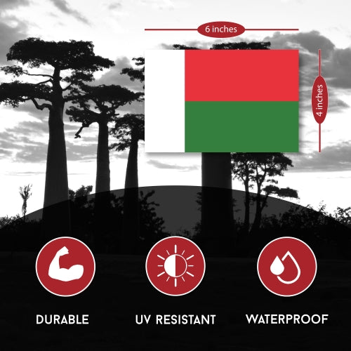 Madagascar Flag Car Magnet Decal - 4 x 6 Heavy Duty for Car Truck SUV