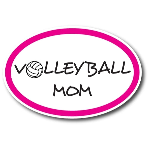 Volleyball Mom and Volleyball Dad - Combo Pack -Car Magnets 4 x 6 Oval Heavy Duty for Car Truck SUV Waterproof …
