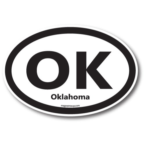 OK Oklahoma Car Magnet 4x6" US State Oval Refrigerator Locker SUV Heavy Duty Waterproof… …