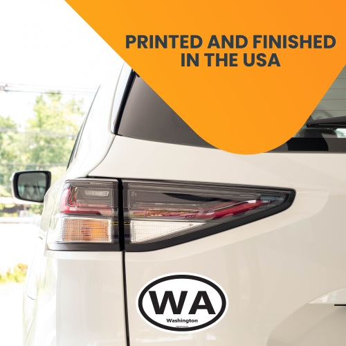 WA Washington Car Magnet 4X6" US State Oval Refrigerator Locker SUV Heavy Duty Waterproof… …