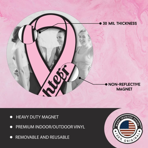 Pink Breast Cancer Fighter Ribbon Car Magnet Decal Heavy Duty Waterproof …