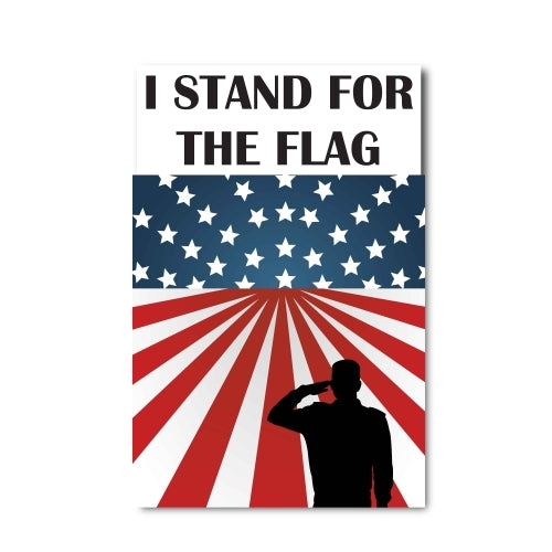 I Stand For The Flag American Flag Car Magnet Decal 8 in x 5 in Heavy Duty for Car Truck SUV Waterproof ?