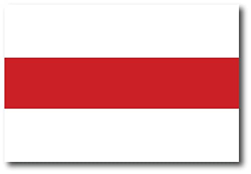 Magnet Me Up Belarusian Belarus Red and White Protest Flag Car Magnet Decal, 4x6 Inches, Heavy Duty Automotive Magnet for Car Truck SUV