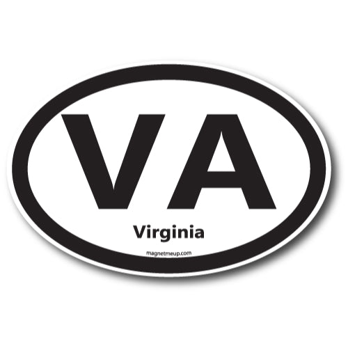 VA Virginia Car Magnet 4x6" US State Oval Refrigerator Locker SUV Heavy Duty Waterproof… …