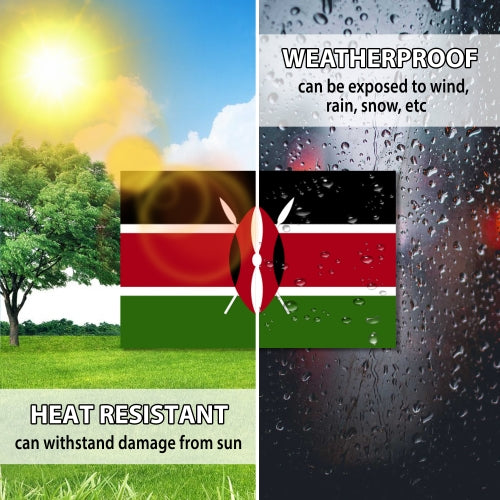 Kenya Flag Car Magnet Decal - 4 x 6 Heavy Duty for Car Truck SUV