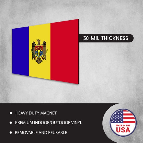 Moldova Flag Car Magnet Decal - 4 x 6 Heavy Duty for Car Truck SUV …