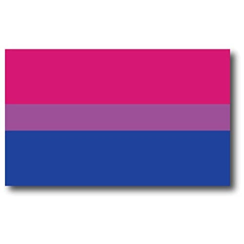 Magnet Me Up Bisexual Pride Flag Car Magnet Decal, 3x5 Inches, Pink Blue and Purple, Heavy Duty Automotive Magnet for Car Truck SUV, in Support of LGBTQ