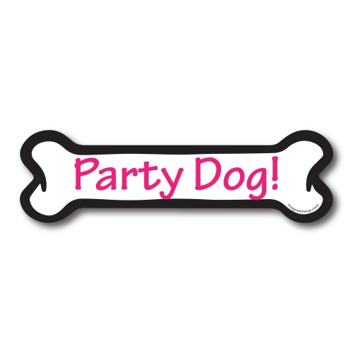 Party Dog! Dog Bone Car Magnet By Magnet Me Up 2x7" Dog Bone Auto Truck Decal Magnet …