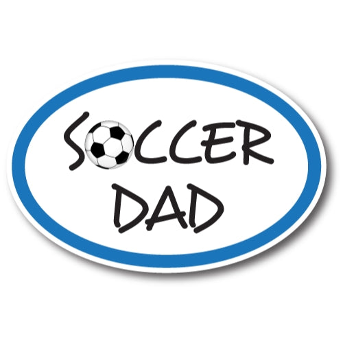 Soccer Mom and Soccer Dad - Combo Pack -Car Magnets 4 x 6 Oval Heavy Duty for Car Truck SUV Waterproof …