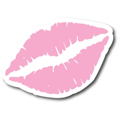 Kiss Mark Pink Lips Car Magnet 6" Decal - Heavy Duty for Car Truck SUV