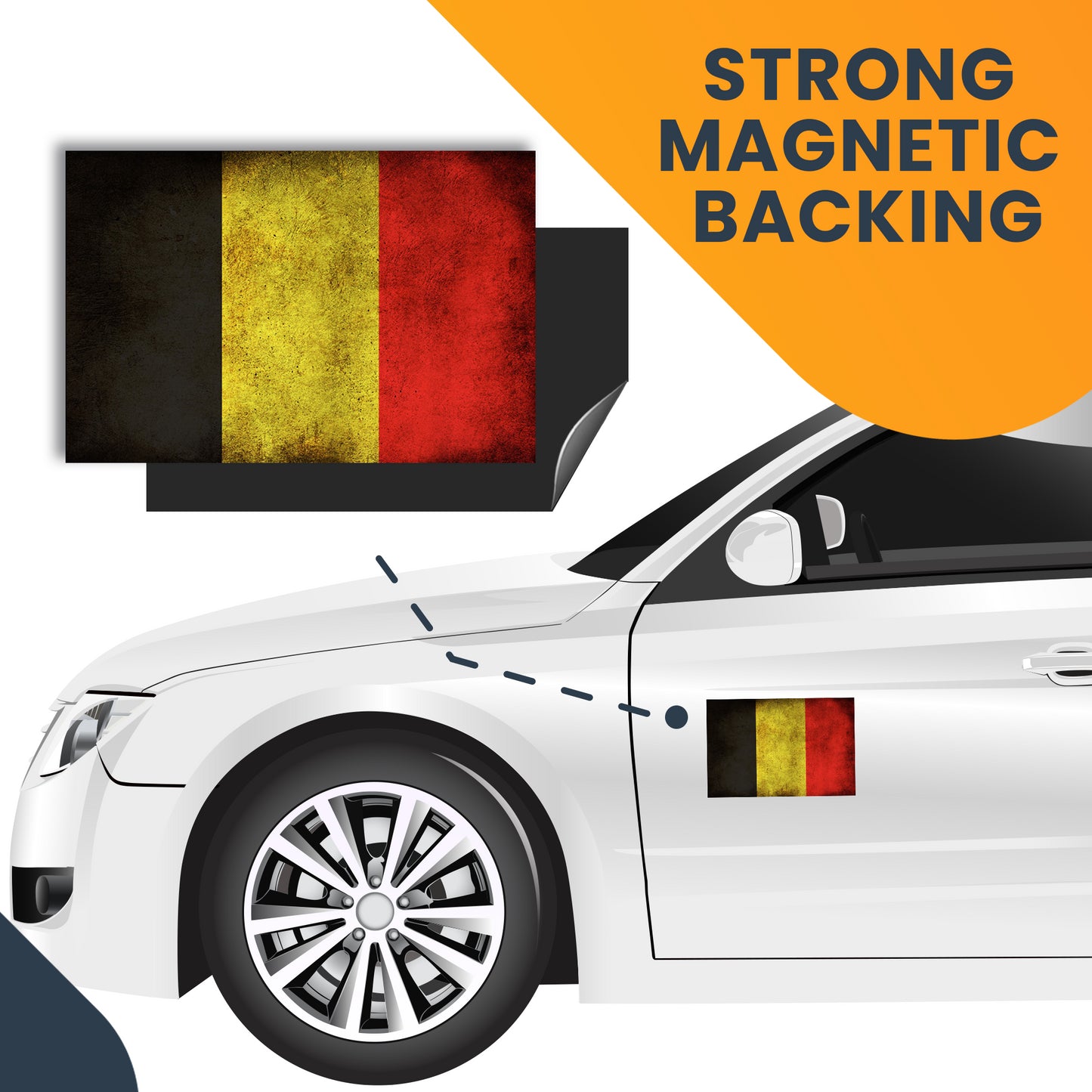 Belgium Belgian Brussels Car flag magnet 4x6 Outdoor Heavy Duty