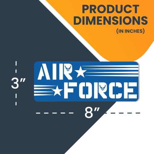 Air Force Magnet 3x8" Blue and White Decal Perfect for Car or Truck