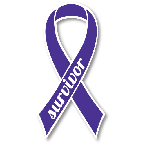 Violet Hodgkins Lymphoma and Testicular Cancer Survivor Ribbon Car Magnet Decal Heavy Duty Waterproof …