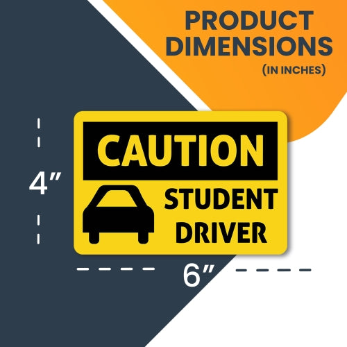 Magnet Me Up Student Driver 4x6 Car Magnet Decal, Heavy Duty for Car Truck SUV