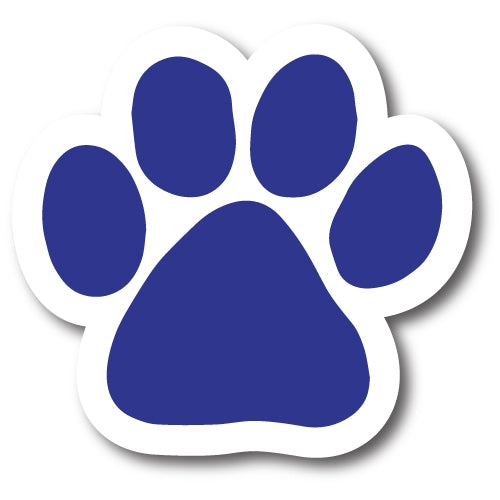 Blank Blue Pawprint Car Magnet By Magnet Me Up 5" Paw Print Auto Truck Decal Magnet …
