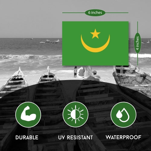 Mauritania Flag Car Magnet Decal - 4 x 6 Heavy Duty for Car Truck SUV