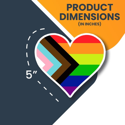 Magnet Me Up New LGBTQ Heart Magnet Decal - Heavy Duty Magnet for Car Truck SUV