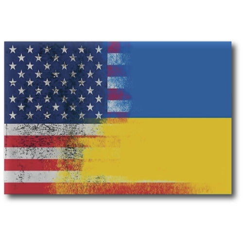 Magnet Me Up Distressed Ukrainian American Flag 4x6 Magnet Heavy Duty for Car Truck SUV