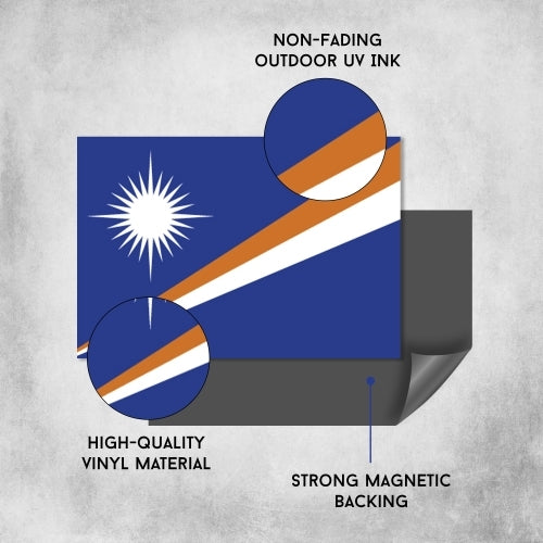 Marshall Islands Flag Car Magnet Decal - 4 x 6 Heavy Duty for Car Truck SUV …