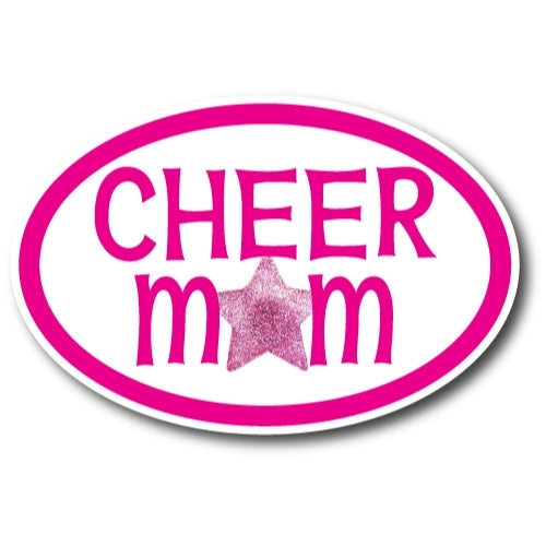 Cheer Mom Car Magnet Decal 4 x 6 Oval Heavy Duty for Car Truck SUV Waterproof …