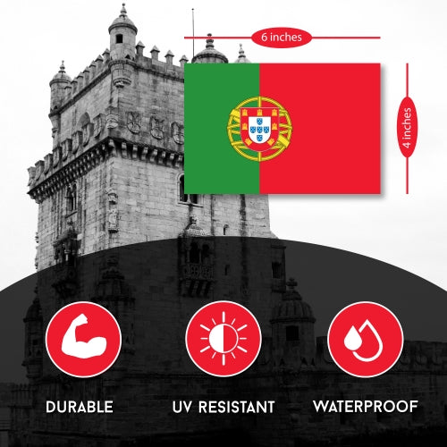 Portugal Portuguese Flag Car Magnet Decal - 4 x 6 Heavy Duty for Car Truck SUV