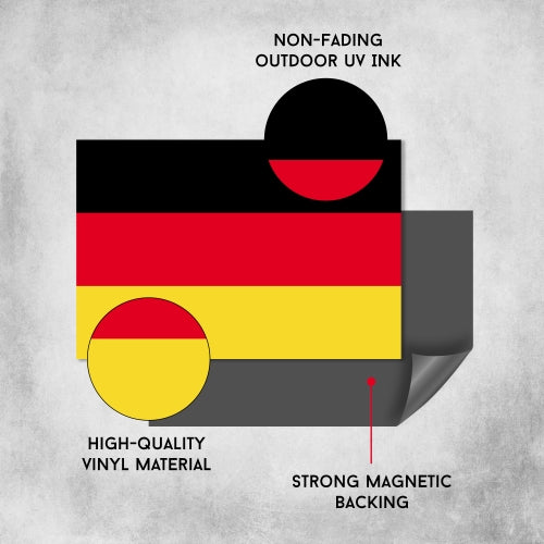 Germany German Flag Car Magnet Decal - 4 x 6 Heavy Duty for Car Truck SUV …