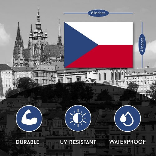Czech Republic Flag Car Magnet Decal - 4 x 6 Heavy Duty for Car Truck SUV …